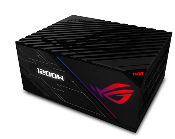 ASUS Rog Thor 1200 Certified 1200W Fully-Modular RGB Power Supply with LiveDash ...